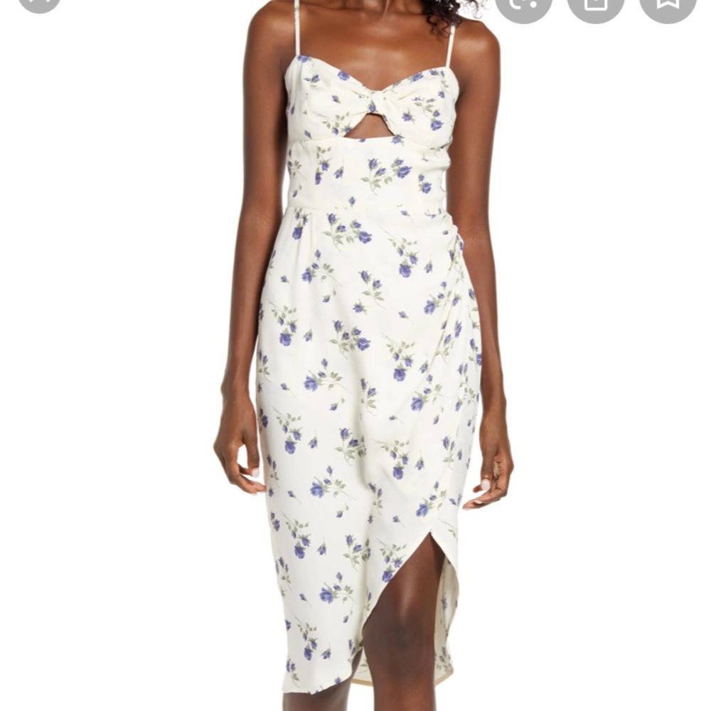 reformation aero midi floral dress